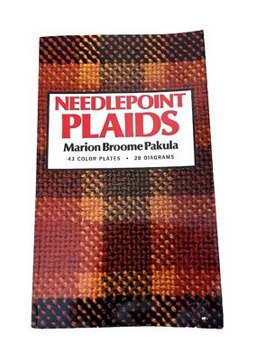 Needlepoint Plaids by Marion Broome Pakula Crown Publishers, Inc. RARE Find!